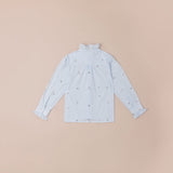 Flower Ruffle Button-up
