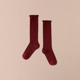 Ruffle Knee Hi Socks