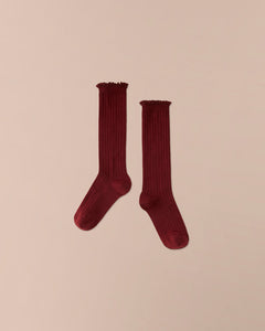 Ruffle Knee Hi Socks